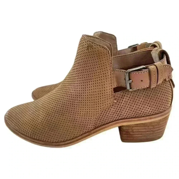 Dolce Vita womens ankle booties size 7 tan laxer dot suede western boots - Picture 4 of 14